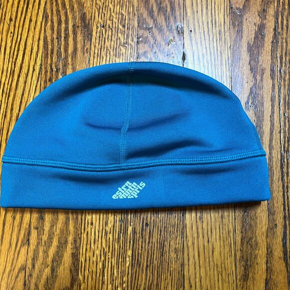 Eastern Mountain Sports Polartec Fleece Lined Beanie Hat Blue Winter Warm - Picture 1 of 5